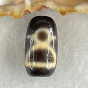Natural Powerful Tibetan Old Oily Agate 2 Cai Shen Dzi Bead Heavenly Master (Tian Zhu) 3.32g 19.2 by 10.5mm - Huangs Jadeite and Jewelry Pte Ltd