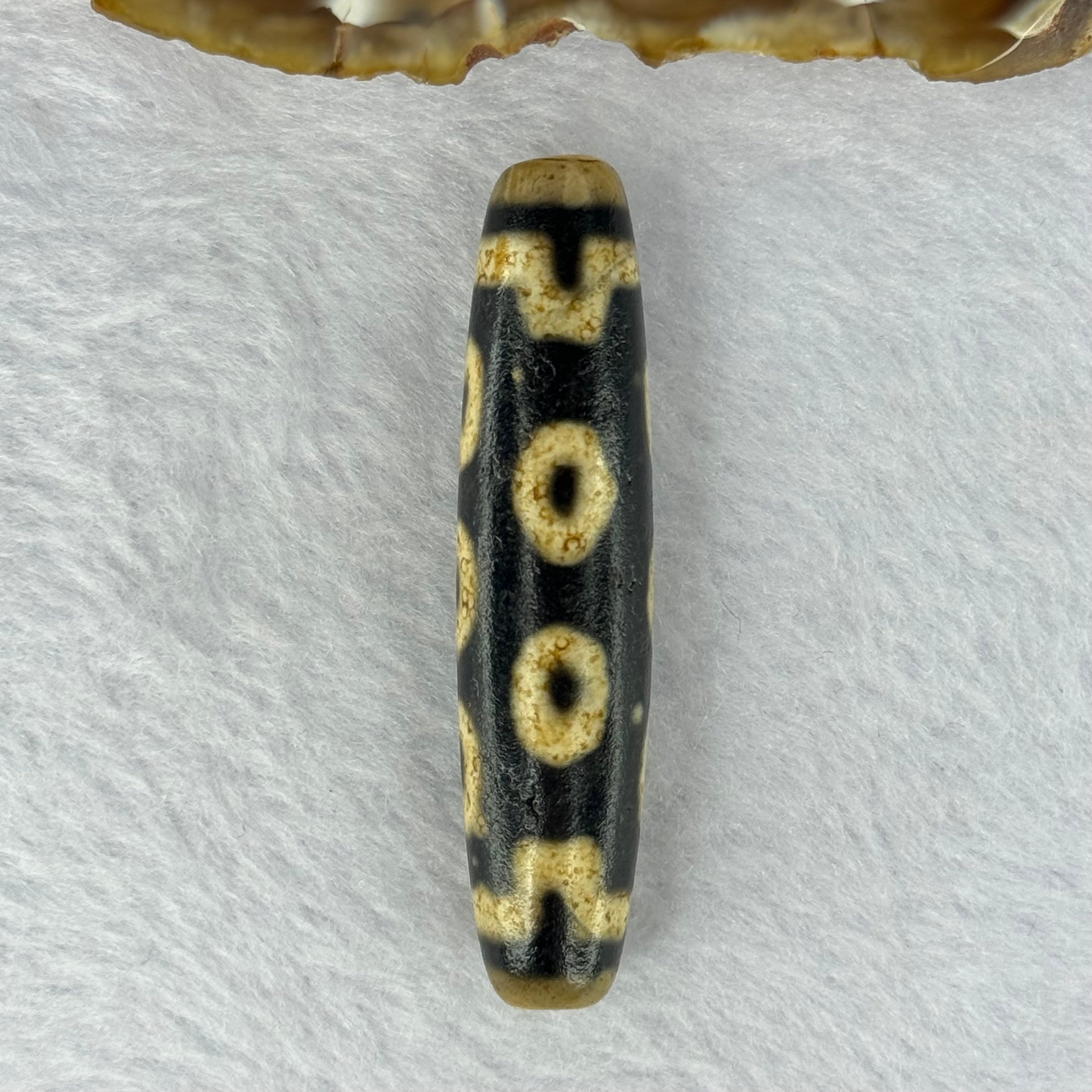 天然强力西藏老油性玛瑙十眼天珠天师（天珠）十眼天诛15.79 克58.2 x