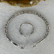 925 Sliver in Sliver Colour Monkey God/King Tightening Curse Bracelet and Ring Set 21.78g 13.6 by 5.4 mm / 3.39g 8.1 by 2.8 mm - Huangs Jadeite and Jewelry Pte Ltd