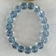 Good Grade Natural Blue Topaz Beads Bracelet 43.74g 16.5cm 10.9mm 19 Beads - Huangs Jadeite and Jewelry Pte Ltd