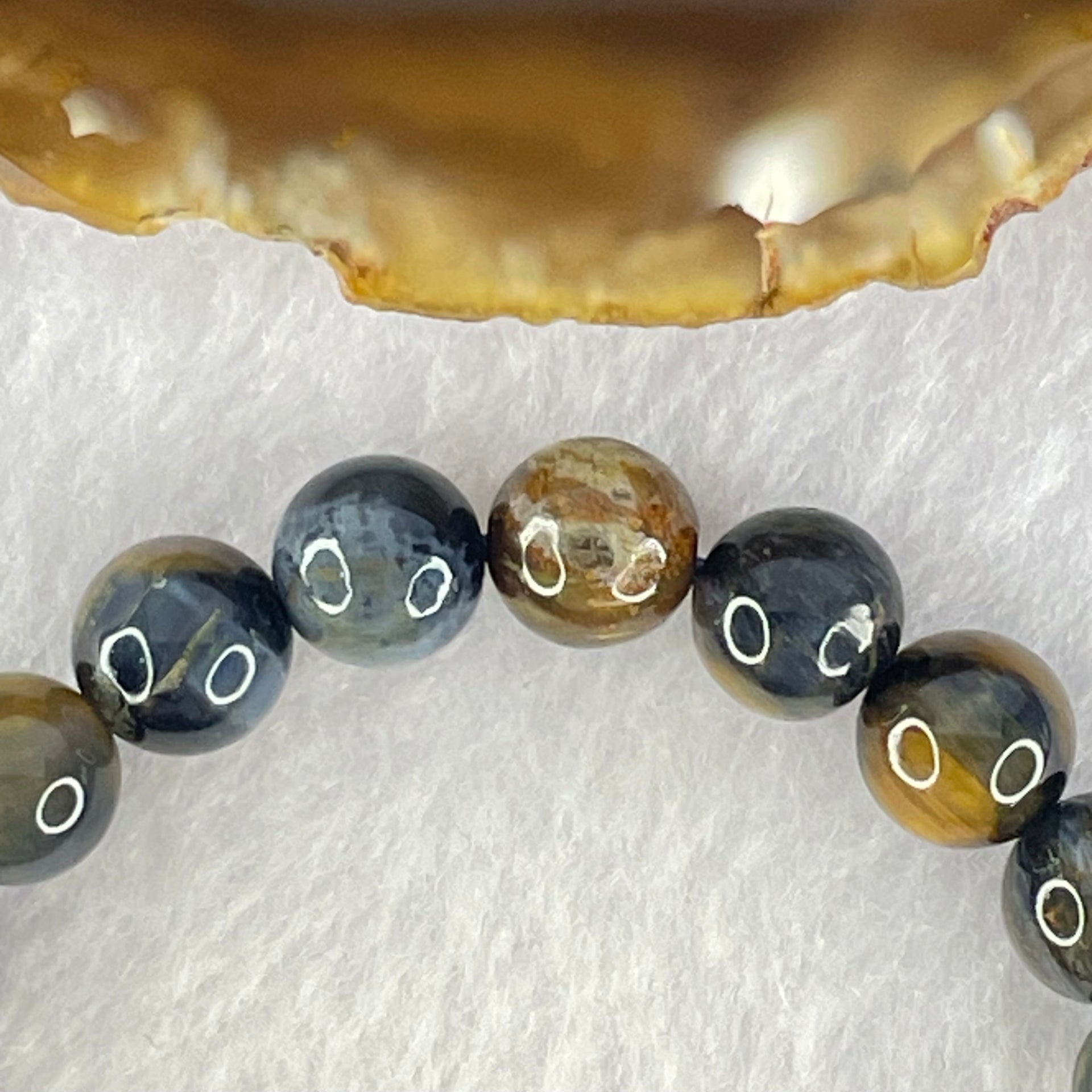 Good Grade Natural Petersite Beads Bracelet 19.05g 16cm 8.7mm 22 Beads - Huangs Jadeite and Jewelry Pte Ltd