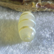 Natural Powerful Tibetan Old Oily Agate 3-Lines Dzi Bead Heavenly Master (Tian Zhu) 三行天诛 3.23g 20.0 by 10.4mm - Huangs Jadeite and Jewelry Pte Ltd