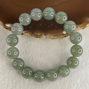 Certified Natural Type A Yellowish Green Jadeite Beads Bracelet | 16cm (54.20g | 16 Beads 12.8mm | Solar Plexus & Heart Chakra Harmony, Abundance & Prosperity Shield) - Huangs Jadeite and Jewelry Pte Ltd