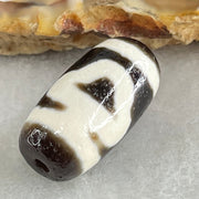 Natural Powerful Tibetan Old Oily Agate Double Bodhi Tree Bead Heavenly Master (Tian Zhu) 3.09g 1.92 by 10.0mm - Huangs Jadeite and Jewelry Pte Ltd