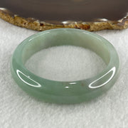 Certified Type A Natural Jelly Light Green Jadeite Bangle 62.62g Inner Diameter 58.1mm 14.4 by 8.2mm (Perfect) - Huangs Jadeite and Jewelry Pte Ltd