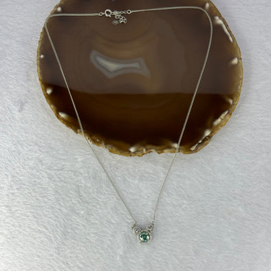 Cubic Zirconia in 925 Sliver Necklace 3.71g 6.4 by 2.2mm - Huangs Jadeite and Jewelry Pte Ltd