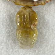 Natural Golden Rutilated Quartz Pixiu Charm 14.72g 35.0 by 18.1 by 14.6mm - Huangs Jadeite and Jewelry Pte Ltd