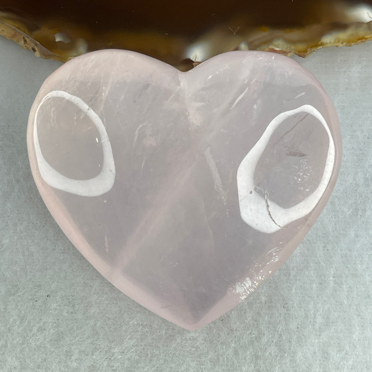 Good Grade Natural Rose Quartz Heart Shape Display | (80.11g | 56.3 x 50.6 x 22.6mm Dimensions | Heart Chakra Master Catalyst, "Zhao Tao Hua" Relationship & Interpersonal Charm Magnet, Mindful Compassion & Feng Shui Harmony Anchor)