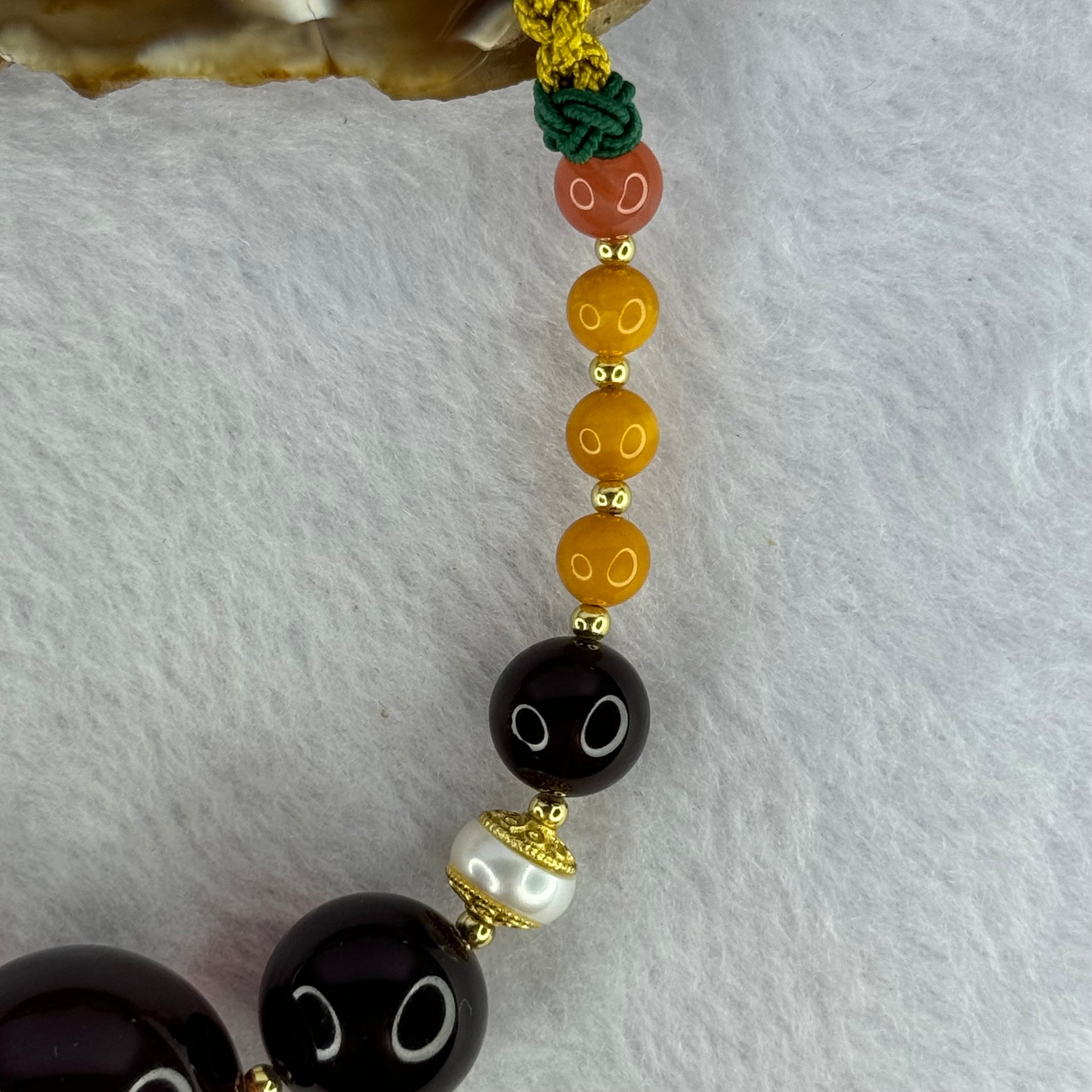 Natural Dark Blood Red Amber Beads Necklace 19.46g 20.7mm 1 Bead 14.6mm 2 Beads 10.2mm 10.2mm - Huangs Jadeite and Jewelry Pte Ltd