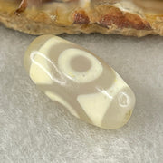 Natural Powerful Tibetan Old Oily Agate 3 Eyes Dzi Bead Heavenly Master (Tian Zhu) 三眼天诛 2.83g 19.9 by 10.0mm - Huangs Jadeite and Jewelry Pte Ltd