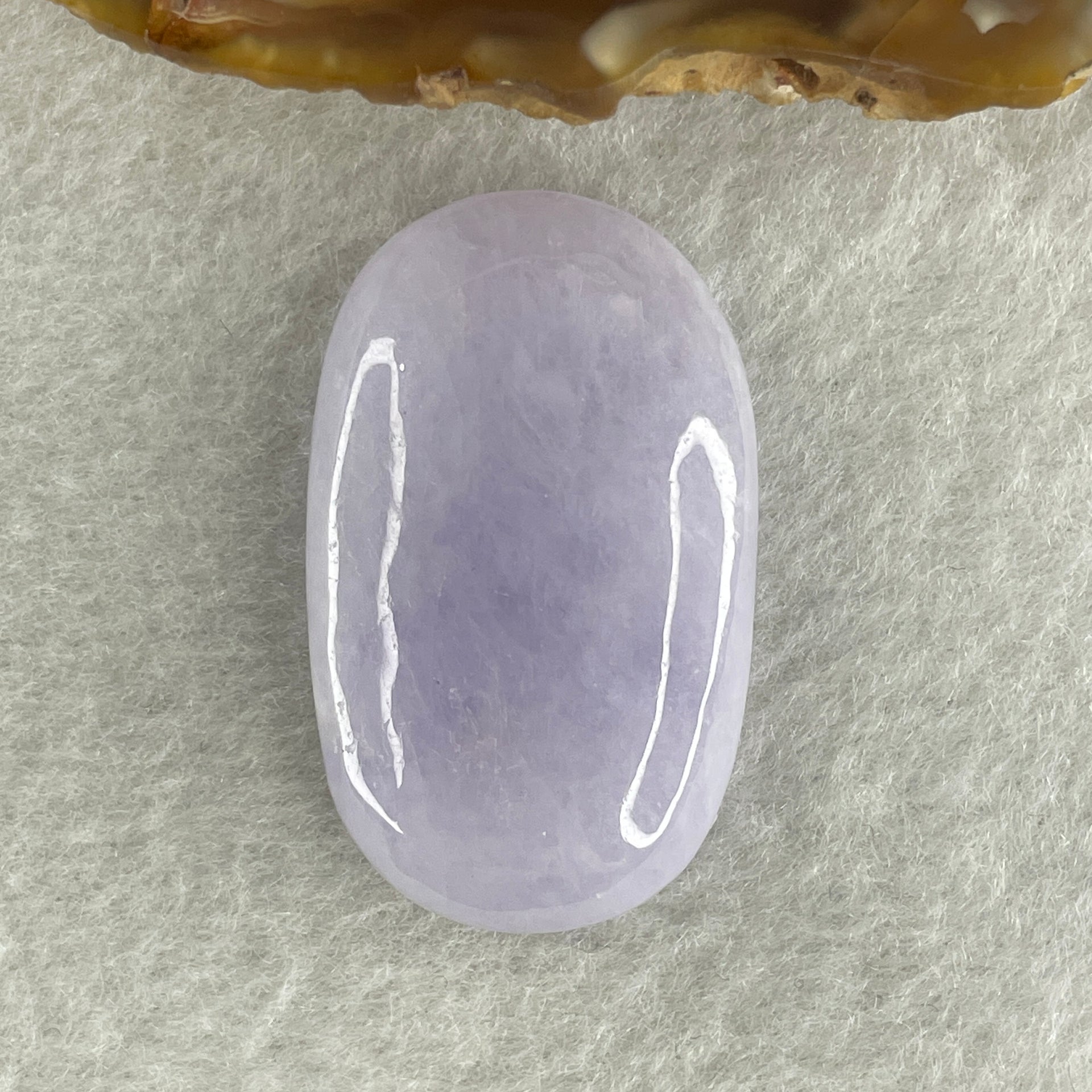 Natural Type A Lavender Jadeite Oval Shape Cabochon Stone for Setting 12.12g 34.3 by 21.0 by 7.7mm - Huangs Jadeite and Jewelry Pte Ltd