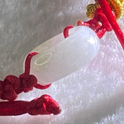 Type A Faint Lavender Jadeite Ping An Kou String Bracelet 2.91g 15.0 by 5.8mm - Huangs Jadeite and Jewelry Pte Ltd