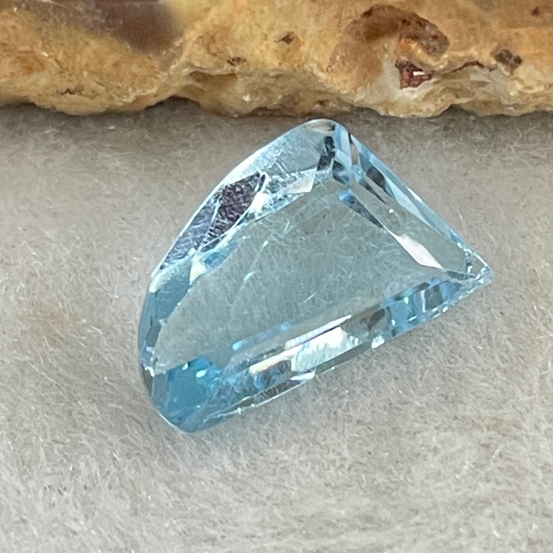 Natural Sky Blue Topaz Trillion Shape 4.60ct 13.0 by 8.0 by 5.2mm - Huangs Jadeite and Jewelry Pte Ltd