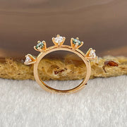 Cubic Zirconia In S925 Sliver Rose Gold Color Ring (Adjustable Size) 1.43g 2.6 by 2.0mm - Huangs Jadeite and Jewelry Pte Ltd