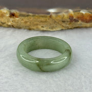 Type A Green with Brown Jadeite Ring 3.91g 5.8 by 3.6mm US7.25 HK15.75 (Slight External Line) - Huangs Jadeite and Jewelry Pte Ltd