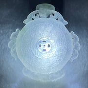 Type A Semi Icy White Jadeite Floral Ping An Kou Donut Pendant 19.53g 45.6 by 44.1 by 6.6mm - Huangs Jadeite and Jewelry Pte Ltd