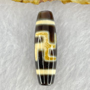 Natural Powerful Tibetan Old Oily Agate 1 Eye With Swastika Dzi Bead (Hotu Dzi) 7.76g 37.9 by 11.9mm - Huangs Jadeite and Jewelry Pte Ltd