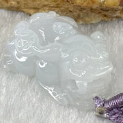 Type A Faint Lavender Jadeite Male Pixiu String Charm 5.45g 20.3 by 14.4 by 10.5mm - Huangs Jadeite and Jewelry Pte Ltd