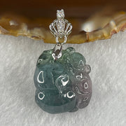 Very Very Good Natural Green Tourmaline Crystal Hulu with Monkey Pendant 9.34g 22.8 by 20.2 by 11.6mm - Huangs Jadeite and Jewelry Pte Ltd