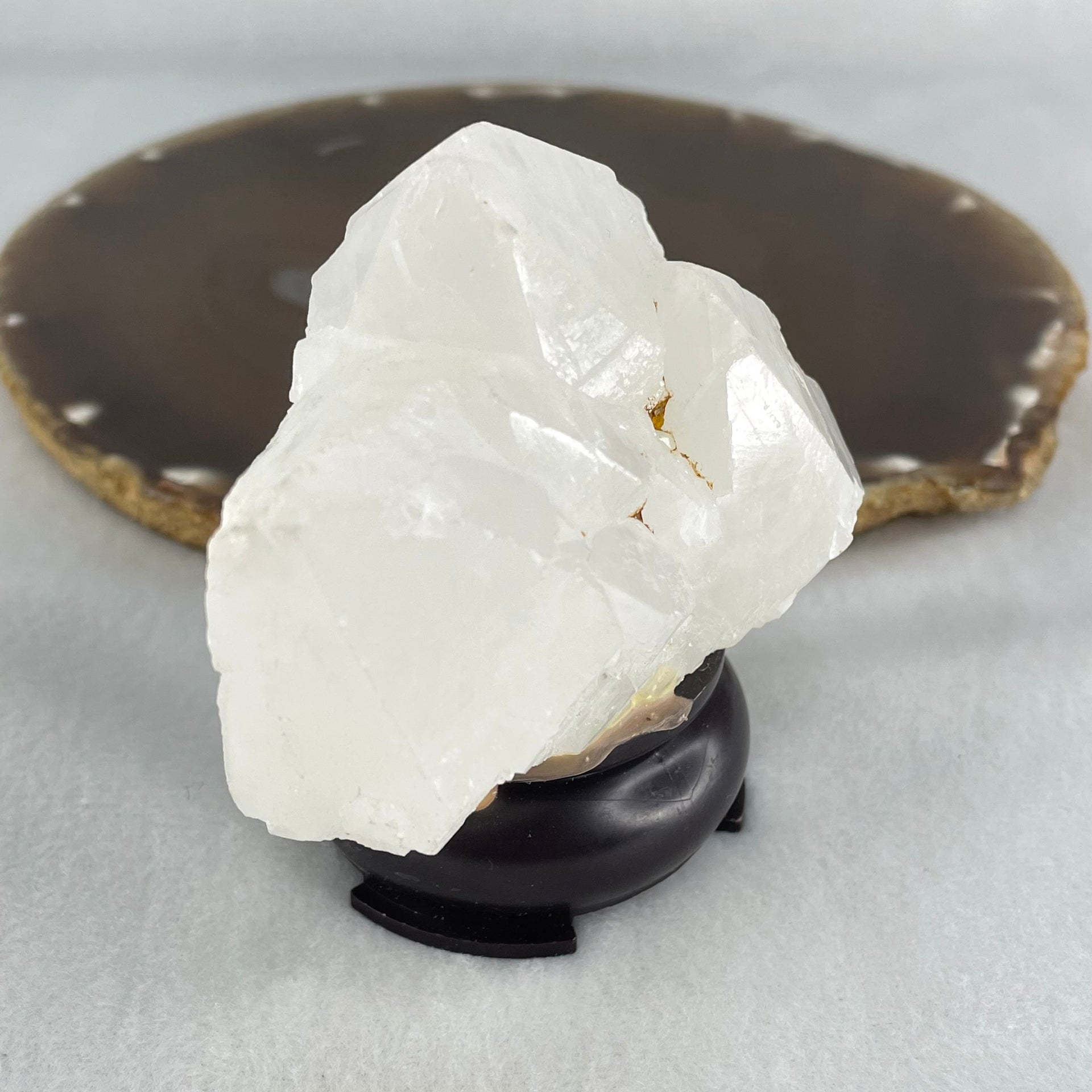 Natural Milky White Quartz Display 241.05g 84.2 by 48.5 by 77.0mm - Huangs Jadeite and Jewelry Pte Ltd