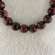 Natural Red Tiger's Eye Quartz Beads Bracelet 18.07g 15.5cm 8.3mm 23 Beads - Huangs Jadeite and Jewelry Pte Ltd