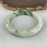 Type A Light Blueish Green with Dark Blueish Green Flora piao Hua Bangle Inner Diameter 58.6mm 61.02g 13.0 by 58.6mm (Close to Perfect) - Huangs Jadeite and Jewelry Pte Ltd