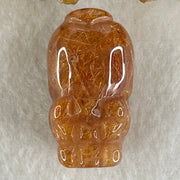 Good Grade Natural Copper Rutilated Quartz Pixiu Pendant Charm 13.90g 29.9 by 17.1 by 15.4mm - Huangs Jadeite and Jewelry Pte Ltd