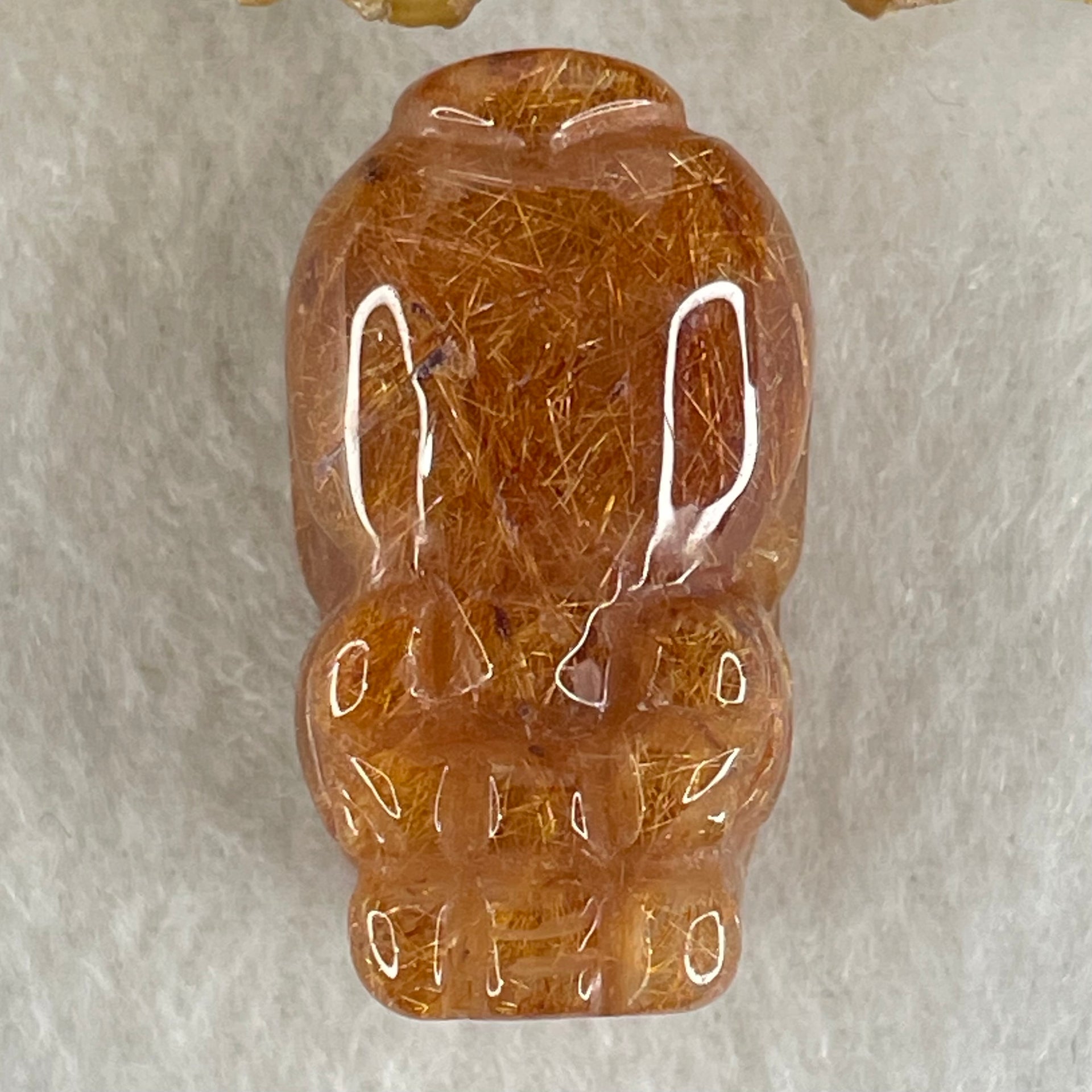 Good Grade Natural Copper Rutilated Quartz Pixiu Pendant Charm 13.90g 29.9 by 17.1 by 15.4mm - Huangs Jadeite and Jewelry Pte Ltd