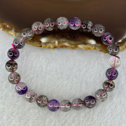 Natural Super 7 Beads Bracelet 18.18g 16cm 8.3mm 24 Beads - Huangs Jadeite and Jewelry Pte Ltd