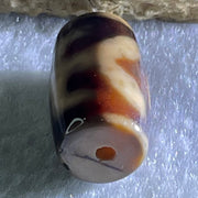 Natural Powerful Tibetan Old Oily Agate Patina Guiren Tairen Human Dzi Bead Totem Amulet Heavenly Master (Tian Zhu) 贵人天诛 4.53g 19.7 by 11.7mm - Huangs Jadeite and Jewelry Pte Ltd