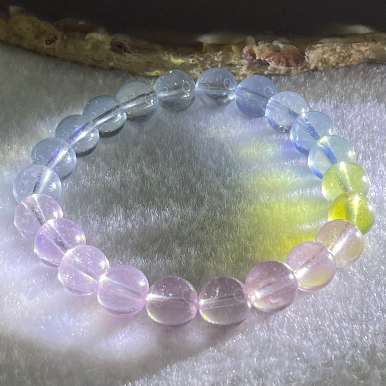 Very Very High Grade Transparent Natural Morganite Beryl Beads Bracelet 19.62g 15.5cm 8.8mm 22 Beads - Huangs Jadeite and Jewelry Pte Ltd