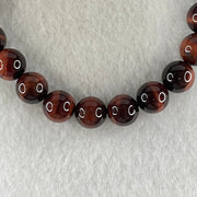 Natural Red Tiger's Eye Quartz Beads Bracelet 19.32g 16cm 8.6mm 23 Beads - Huangs Jadeite and Jewelry Pte Ltd