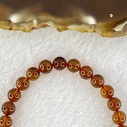 Natural Purple Honey Amber Beads Bracelet 天然紫蜜琥珀手链 3.81g 15.5cm 6.4mm 28 Beads - Huangs Jadeite and Jewelry Pte Ltd