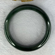 Type A Dark Green Jadeite Bangle Internal Diameter 55.0mm 56.42g 12.8 by 8.7mm (Slight Internal Line) - Huangs Jadeite and Jewelry Pte Ltd