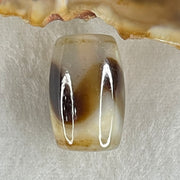 Natural Powerful Tibetan Old Oily Agate Tiger Tooth Daluo Dzi Bead Heavenly Master (Tian Zhu) 虎呀天诛 4.90g 18.7 by 12.4mm - Huangs Jadeite and Jewelry Pte Ltd