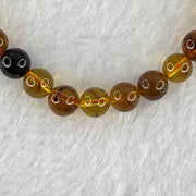 Natural Mixed Color Amber Beads Bracelet 3.66g 15cm 6.3mm 29 Beads - Huangs Jadeite and Jewelry Pte Ltd
