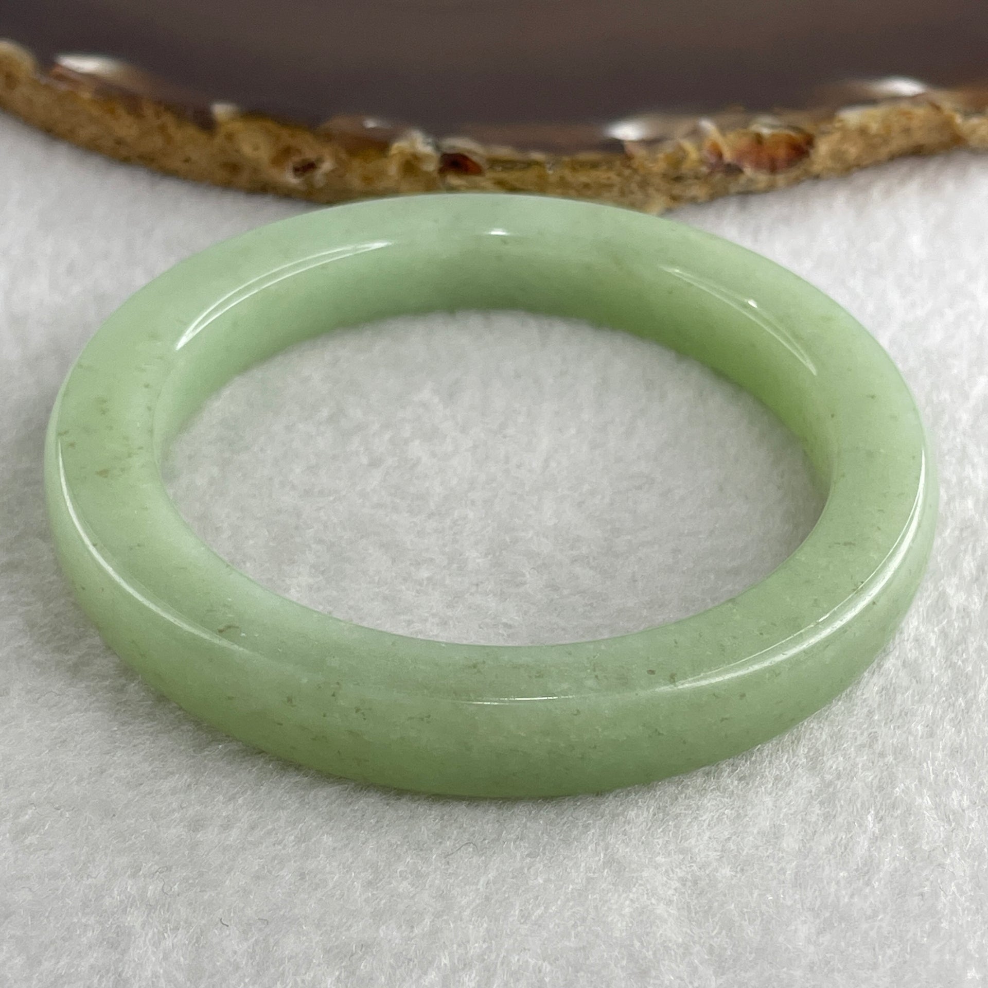 Natural Green Aventurine Bangle 48.11g Inner Diameter 58.4mm 9.8 by 10.0mm (Close to Perfect) - Huangs Jadeite and Jewelry Pte Ltd