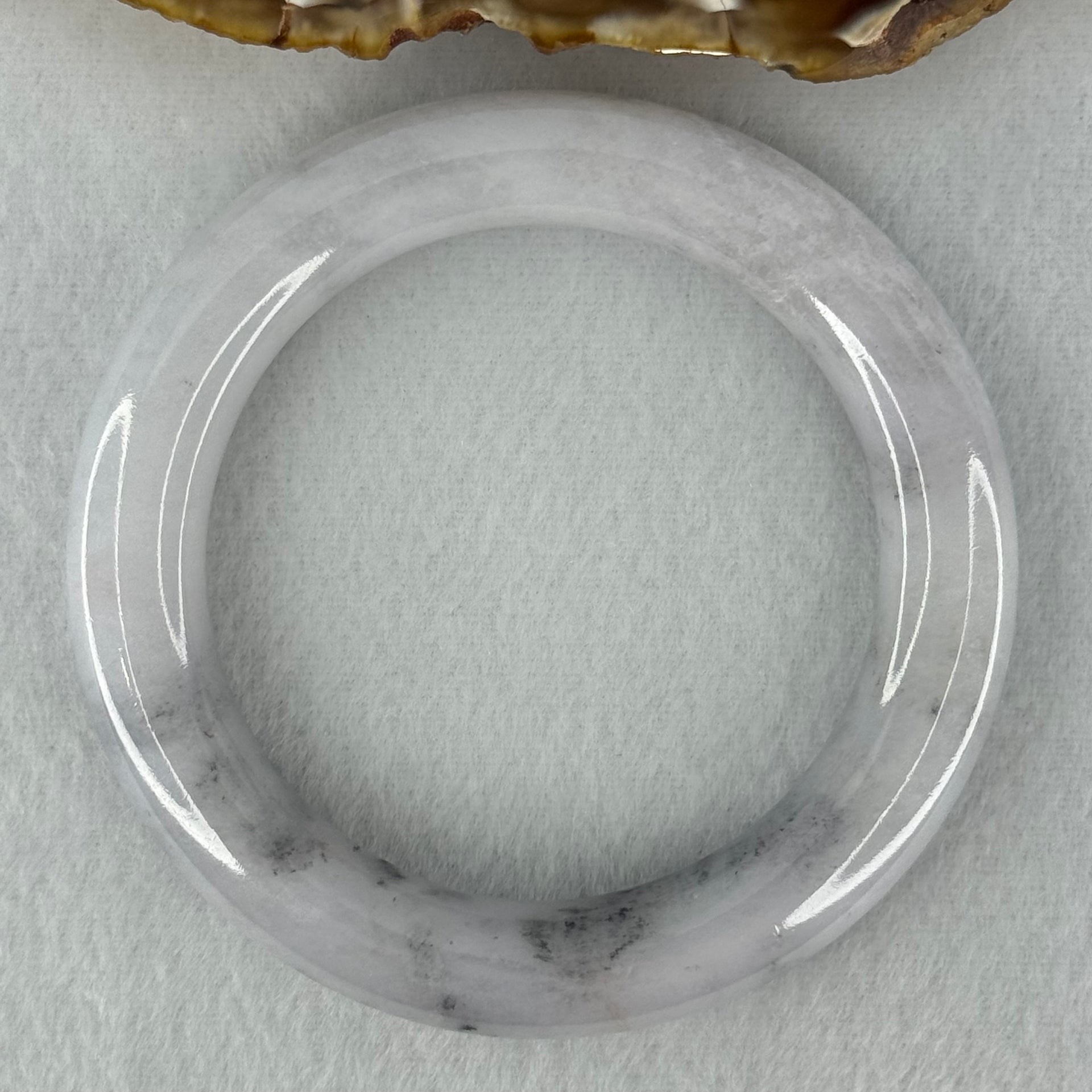Type A Faint Lavender with Wuji Grey Jadeite Bangle Internal Diameter 54.6mm 69.56g 11.6 by 11.3mm (Very Slight Internal Line) - Huangs Jadeite and Jewelry Pte Ltd