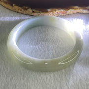 Type A Light Blueish green with Faint Green Jadeite Bangle 49.90g Internal Diameter 57.1mm 11.5 by 8.5mm (Very Slight Internal Lines) - Huangs Jadeite and Jewelry Pte Ltd