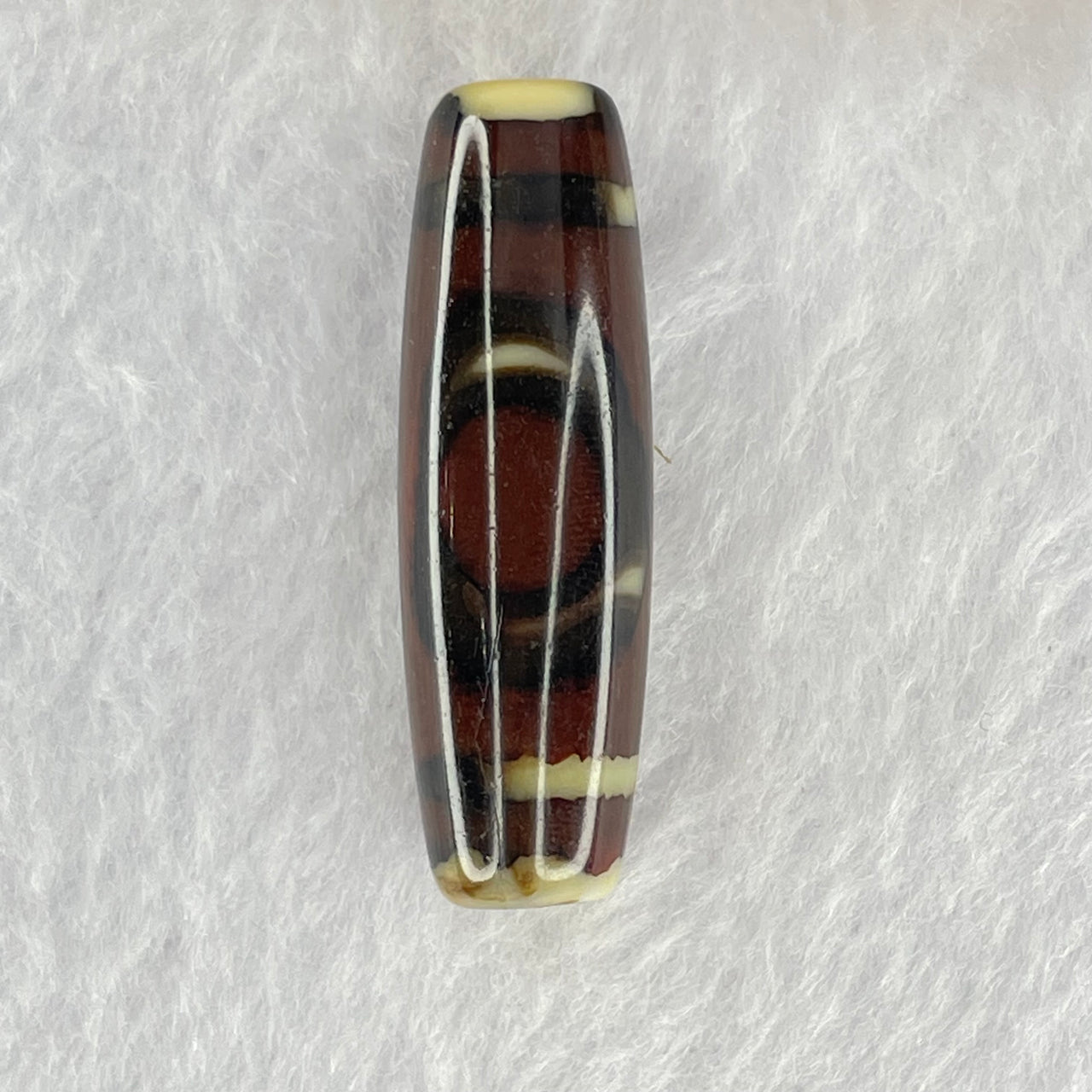 Natural Powerful Tibetan Old Oily Agate Sky Door Serenity 1 Eye Dzi Bead Heavenly Master (Tian Zhu) 一眼天诛 8.45g 37.6 by 12.0mm - Huangs Jadeite and Jewelry Pte Ltd