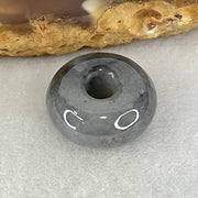 Type A Wuji Grey Jadeite Ping An Kou Donut Charm Pendant 2.62g 14.4 by 6.6mm - Huangs Jadeite and Jewelry Pte Ltd