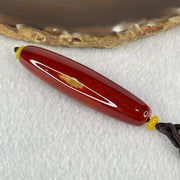 Natural Powerful Tibetan Old Oily Red Agate Benefactor Dzi Bead Heavenly Master Bracelet (Tian Zhu) 25.66g 60.0 by 14.5mm - Huangs Jadeite and Jewelry Pte Ltd