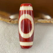 Natural Powerful Tibetan Old Oily Red White Agate One Eye Water Element Dzi Bead Heavenly Master (Tian Zhu) 一眼水元素天珠 10.07g 37.8 by 10.93g 37.8 by 13.7mm - Huangs Jadeite and Jewelry Pte Ltd
