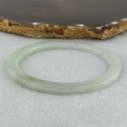 Type A Light Green and Lavender Jadeite Flat Bangle Internal Diameter 55.6mm 17.82g 3.8 by 7.5mm (Very Very Slight Internal Line) - Huangs Jadeite and Jewelry Pte Ltd