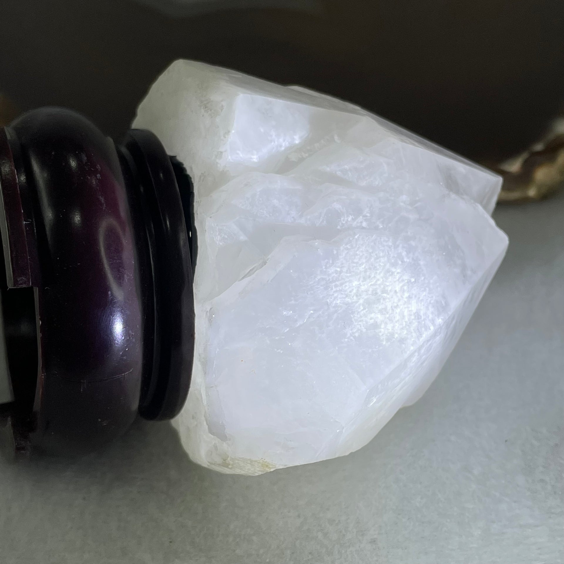 Natural Milky White Quartz Display 225.39g 71.0 by 52.0 by 76.8mm - Huangs Jadeite and Jewelry Pte Ltd