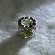 Natural Czech Republic Moldavite Meteorite Crystal in S925 Sliver Bracelet Charm 2.41g 15.1 by 11.9 by 9.3mm / 6.0 by 3.8 by 2.0mm - Huangs Jadeite and Jewelry Pte Ltd