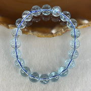 Good Grade Natural Blue Topaz Beads Bracelet 33.31g 15.5cm 9.9mm 20 Beads - Huangs Jadeite and Jewelry Pte Ltd