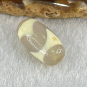 Natural Powerful Tibetan Old Oily Agate Tiger Tooth Daluo Dzi Bead Heavenly Master (Tian Zhu) 虎呀天诛 3.40g 20.1 by 10.0mm - Huangs Jadeite and Jewelry Pte Ltd
