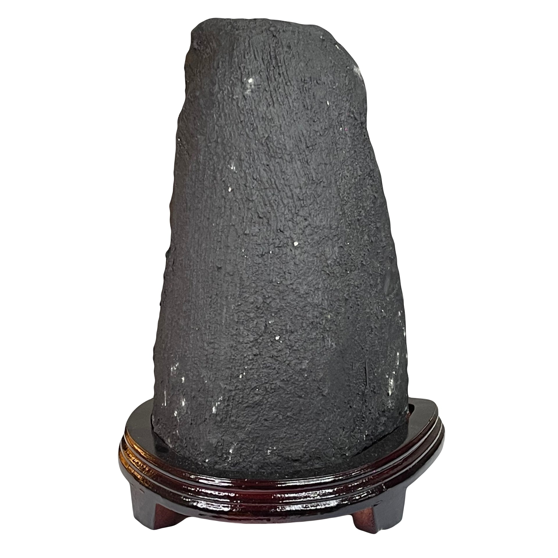 Natural Brazil Amethyst with White Calcite Cave 6.30kg with Wooden Stand 235.0 x 203.0 x 330.0mm - Huangs Jadeite and Jewelry Pte Ltd