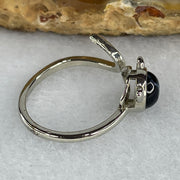 Very Good Grade Natural Blue Pietersite in S925 Sliver 1.59g 6.2 by 3.2mm US 4.5 HK 9.5 - Huangs Jadeite and Jewelry Pte Ltd